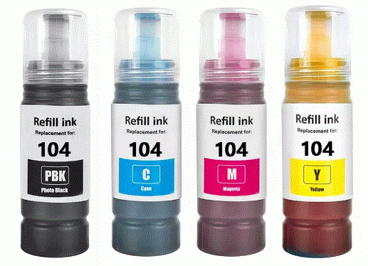 104 Huismerk Refill kit geschikt voor Epson EcoTank Printer