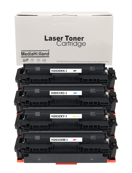 415X Huismerk Toners geschikt voor HP W2030X, W2031X, W2032X en W2033X MET CHIP!! Set 4 kleuren.