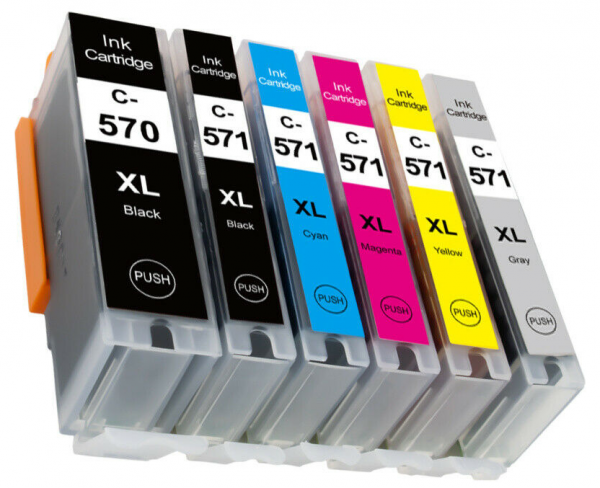 CLI-571/PGI-570 Huismerk Cartridges 6 stuks met chip
