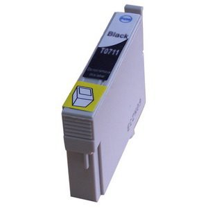 T0711 compatible inktpatroon zwart met chip 15 ml