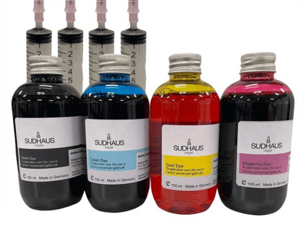 Dye Refill Inkt universeel voor Canon Set 4 kleuren