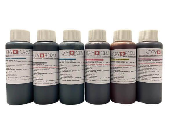 Eetbare Inkt Kopyform voor Epson foodprinters Set 6 kleuren