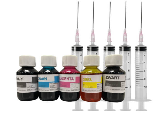 Dye Refill Inkt universeel voor Epson Set 5 kleuren