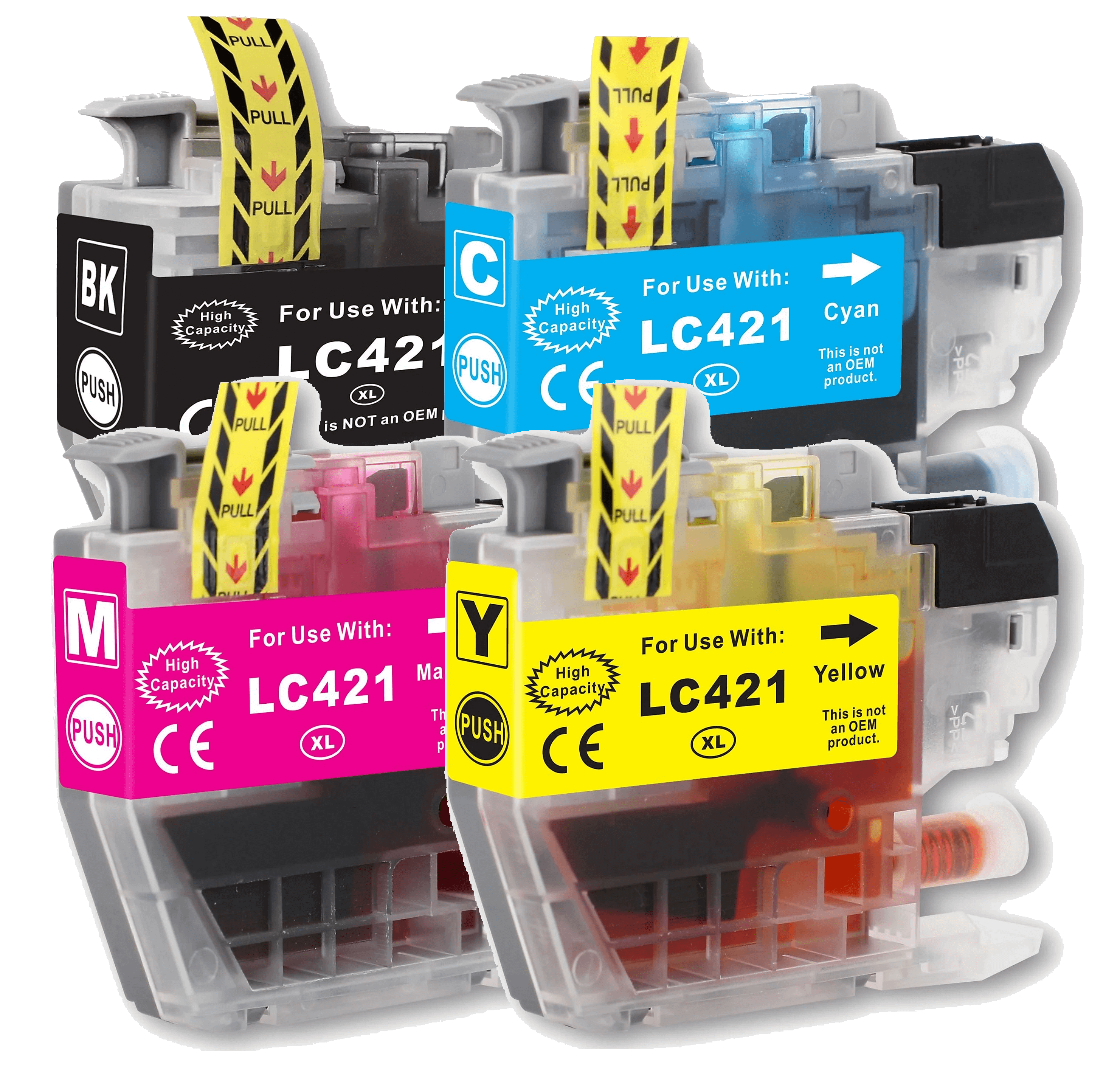 LC421 Huismerk inktpatronen LC421 set van 4 stuks MediaHolland