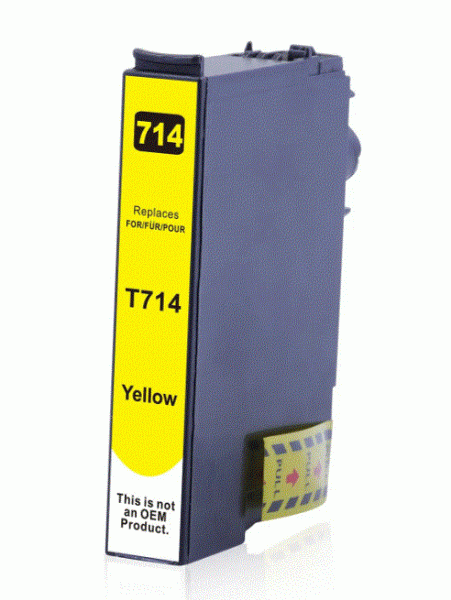 T0714 compatible inktpatroon geel met chip 15 ml