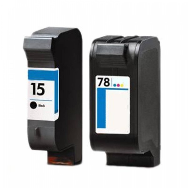 Huismerk cartridges geschikt voor HP voordeelpack nr.15 + nr.78