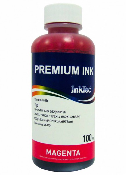 Dye refill inkt Inktec 100 ml. flacon magenta, geschikt voor HP