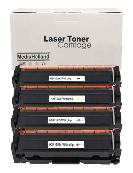 216A Huismerk Toners geschikt voor HP W2410A, W2411A, W2412A en W2413A MET CHIP!! Set 4 kleuren.