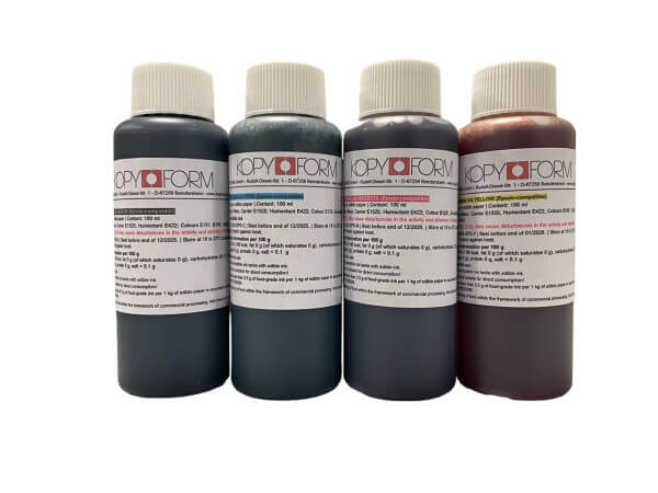 Eetbare Inkt Kopyform voor Epson foodprinters Set 4 kleuren