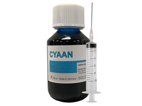 Dye Refill Inkt universeel voor Epson Cyaan 100 ml